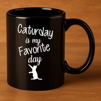 Caturday Is My Favorite Day 11oz C Handle Ceramic Mug