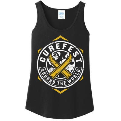 CureFest Around The World Hexagon Design Ladies Essential Tank