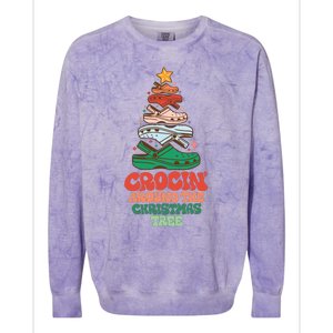 Crocin Around The Christmas Tree Colorblast Crewneck Sweatshirt