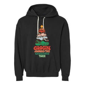 Crocin Around The Christmas Tree Garment-Dyed Fleece Hoodie