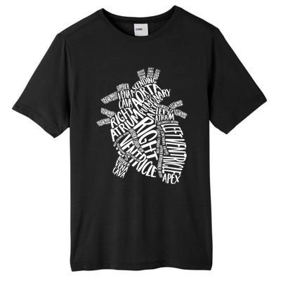 Cardiac Anatomic Typography Heart Cardiology Nurse Doctor Funny Gift Tall Fusion ChromaSoft Performance T-Shirt