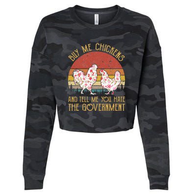 Chickens And Tell Me You Hate The Government Cropped Pullover Crew