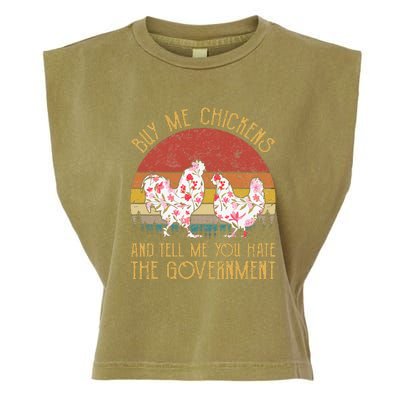 Chickens And Tell Me You Hate The Government Garment-Dyed Women's Muscle Tee