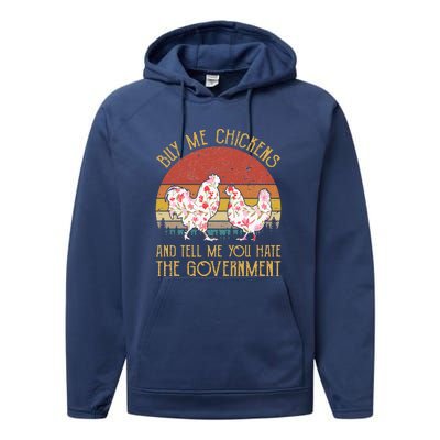 Chickens And Tell Me You Hate The Government Performance Fleece Hoodie