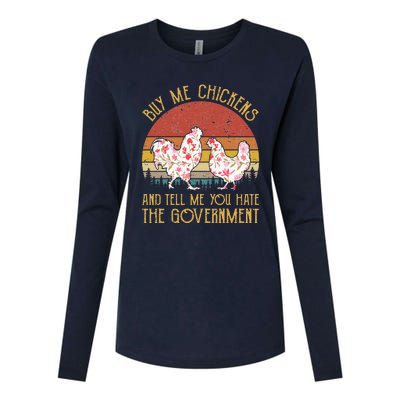 Chickens And Tell Me You Hate The Government Womens Cotton Relaxed Long Sleeve T-Shirt