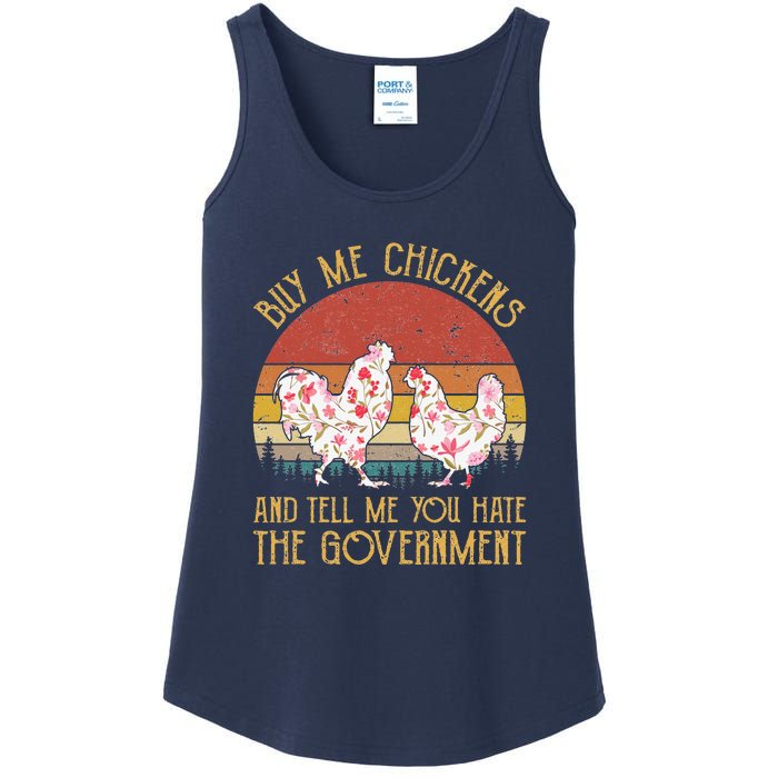 Chickens And Tell Me You Hate The Government Ladies Essential Tank