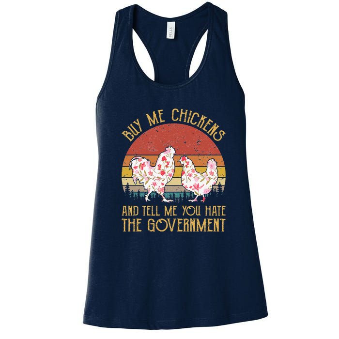 Chickens And Tell Me You Hate The Government Women's Racerback Tank