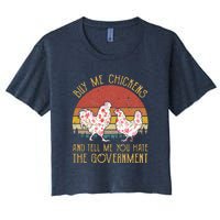 Chickens And Tell Me You Hate The Government Women's Crop Top Tee