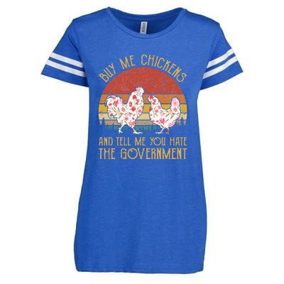 Chickens And Tell Me You Hate The Government Enza Ladies Jersey Football T-Shirt