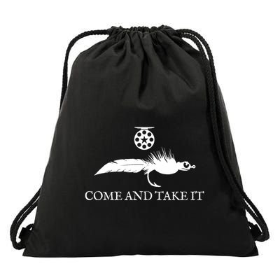 Come And Take It Fly Fishing Lure Drawstring Bag