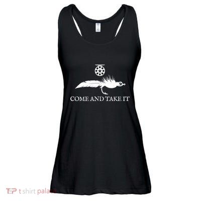 Come And Take It Fly Fishing Lure Ladies Essential Flowy Tank