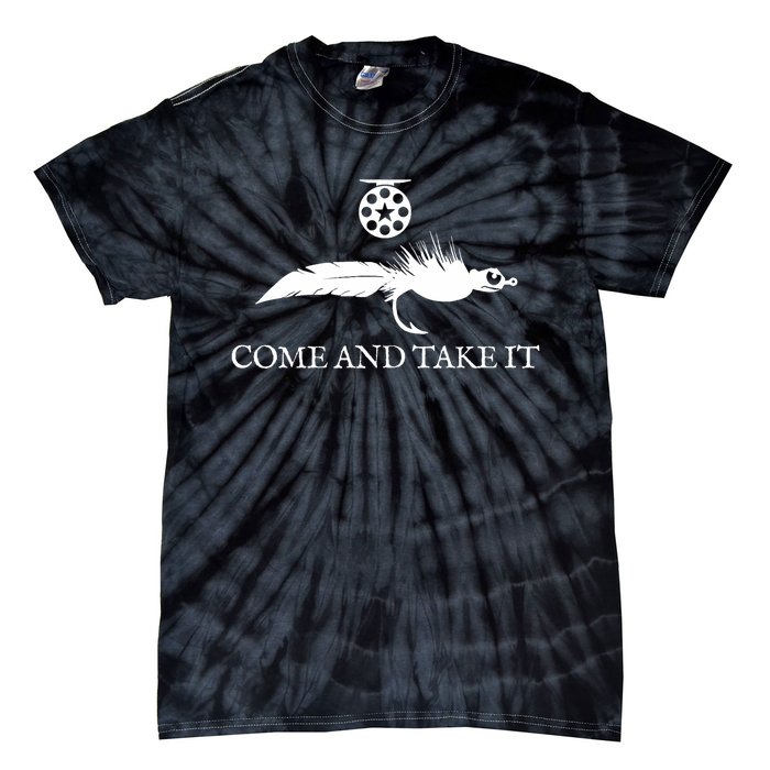 Come And Take It Fly Fishing Lure Tie-Dye T-Shirt