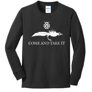 Come And Take It Fly Fishing Lure Kids Long Sleeve Shirt