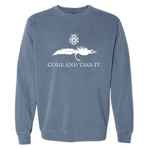 Come And Take It Fly Fishing Lure Garment-Dyed Sweatshirt