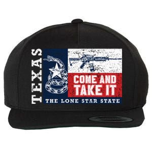 Come And Take It 2nd Amendment Guns Texas Don't Tread On Me Wool Snapback Cap