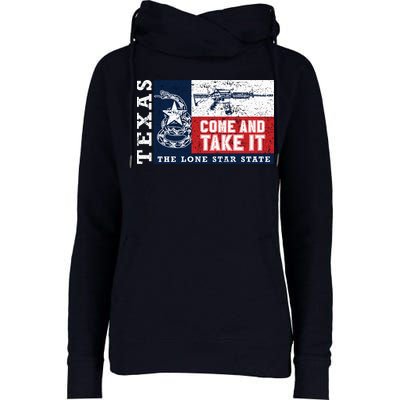 Come And Take It 2nd Amendment Guns Texas Don't Tread On Me Womens Funnel Neck Pullover Hood