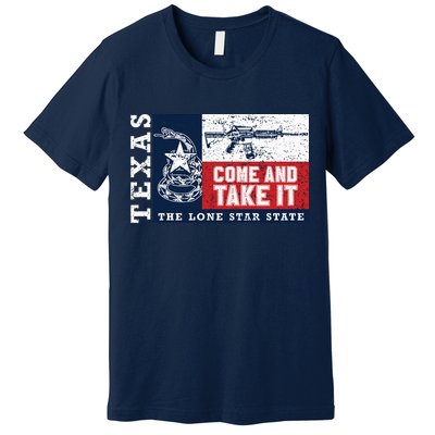 Come And Take It 2nd Amendment Guns Texas Don't Tread On Me Premium T-Shirt