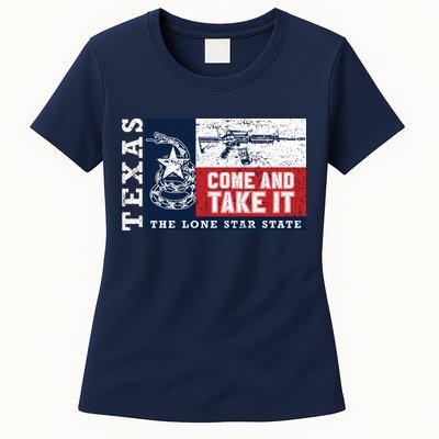 Come And Take It 2nd Amendment Guns Texas Don't Tread On Me Womens T-Shirt