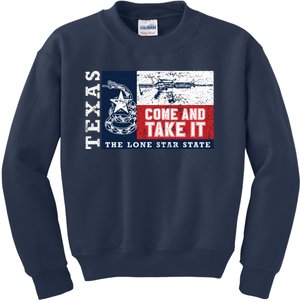 Come And Take It 2nd Amendment Guns Texas Don't Tread On Me Kids Sweatshirt