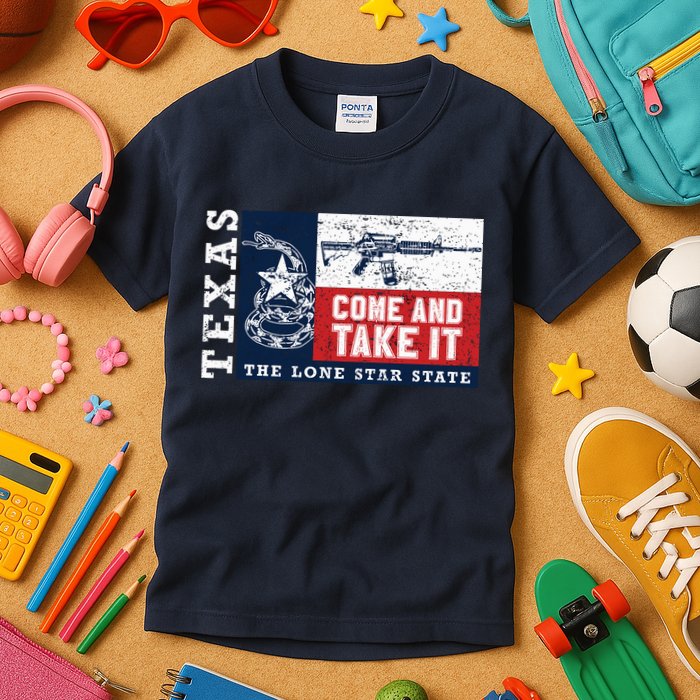 Come And Take It 2nd Amendment Guns Texas Don't Tread On Me Kids T-Shirt