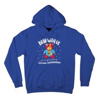 Cute Autism Teddy Bear boy Autism Awareness Month Puzzle Hoodie