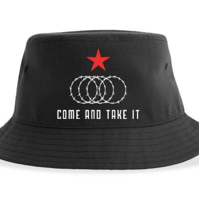 Come And Take It Texas Border Razor Wire Immigration Patriotic Sustainable Bucket Hat