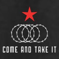 Come And Take It Texas Border Razor Wire Immigration Patriotic Golf Towel