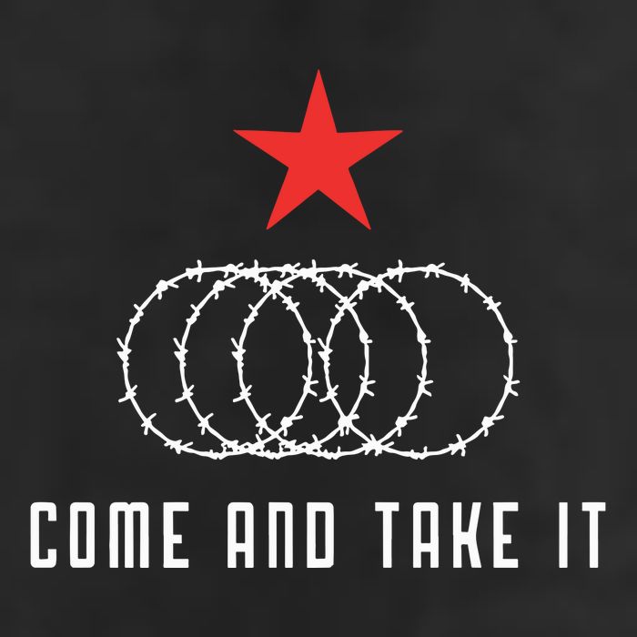 Come And Take It Texas Border Razor Wire Immigration Patriotic Golf Towel