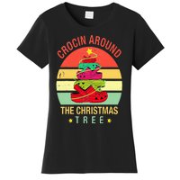 Crocin Around The Christmas Tree Funny Vintage Xmas Women's T-Shirt