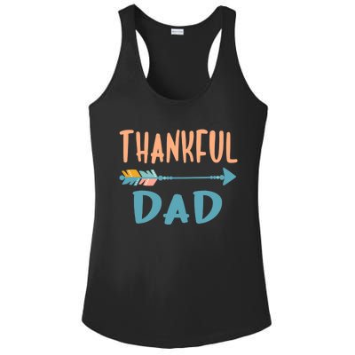 Cute Arrow Thankful Dad Funny Thanksgiving Day Gifts Ladies PosiCharge Competitor Racerback Tank