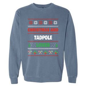 Christmas And Tadpole Lover Tadpole Ugly Christmas Garment-Dyed Sweatshirt