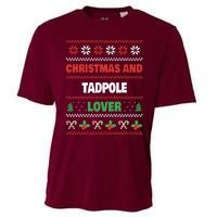 Christmas And Tadpole Lover Tadpole Ugly Christmas Cooling Performance Crew T-Shirt