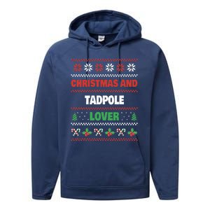 Christmas And Tadpole Lover Tadpole Ugly Christmas Performance Fleece Hoodie