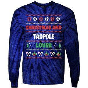 Christmas And Tadpole Lover Tadpole Ugly Christmas Tie-Dye Long Sleeve Shirt