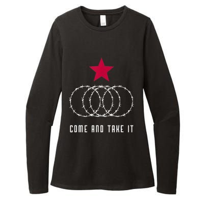 Come And Take It Texas Border Razor Wire Womens CVC Long Sleeve Shirt