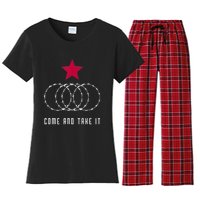 Come And Take It Texas Border Razor Wire Women's Flannel Pajama Set