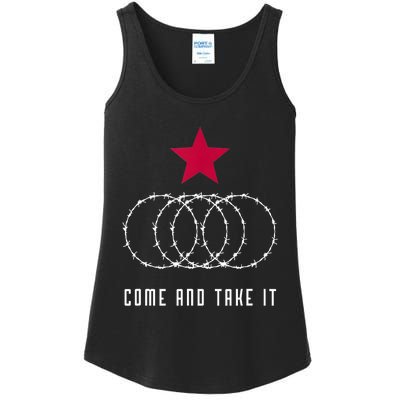 Come And Take It Texas Border Razor Wire Ladies Essential Tank