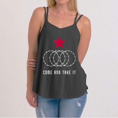 Come And Take It Texas Border Razor Wire Women's Strappy Tank