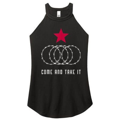 Come And Take It Texas Border Razor Wire Women's Perfect Tri Rocker Tank