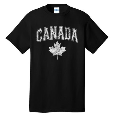 CANADA ATHLETIC TEAM SPORTS FLAG VARSITY STYLE MAPLE LEAF Tall T-Shirt