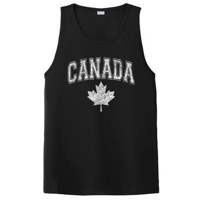 CANADA ATHLETIC TEAM SPORTS FLAG VARSITY STYLE MAPLE LEAF PosiCharge Competitor Tank