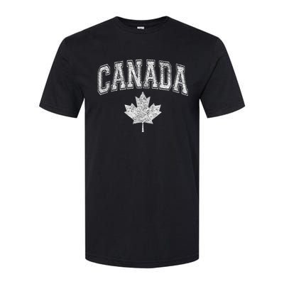 CANADA ATHLETIC TEAM SPORTS FLAG VARSITY STYLE MAPLE LEAF Softstyle CVC T-Shirt