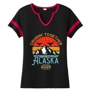 Cruising Alaska Together 2025 Cruise Trip Vacation Matching Ladies Halftime Notch Neck Tee