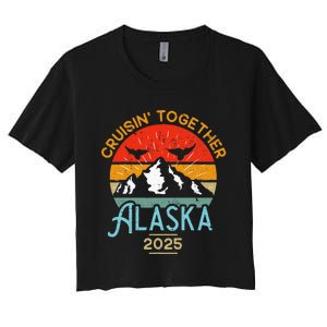 Cruising Alaska Together 2025 Cruise Trip Vacation Matching Women's Crop Top Tee