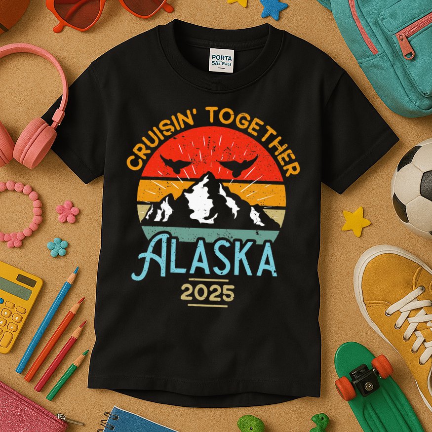 Cruising Alaska Together 2025 Cruise Trip Vacation Matching Kids T-Shirt