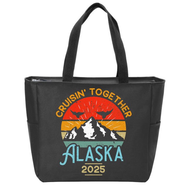 Cruising Alaska Together 2025 Cruise Trip Vacation Matching Zip Tote Bag
