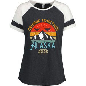 Cruising Alaska Together 2025 Cruise Trip Vacation Matching Enza Ladies Jersey Colorblock Tee