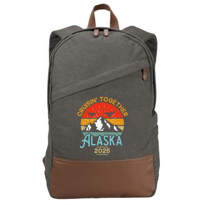 Cruising Alaska Together 2025 Cruise Trip Vacation Matching Cotton Canvas Backpack
