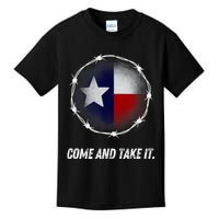 Come And Take It Texas Flag Barbed Wire Patriotic Usa Kids T-Shirt