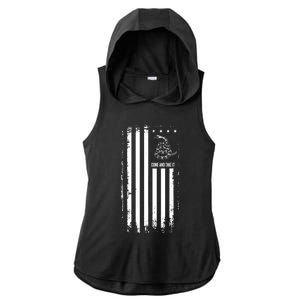 Come And Take It Great Gift American Flag Snake Great Gift Pro 2nd Adt Gift Ladies PosiCharge Tri-Blend Wicking Draft Hoodie Tank